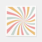 Groovy Retro Swirl Servet (Voorkant)
