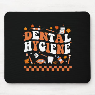 Groovy Retro Tandheelkundige Hygiëne Hygiënist Tan Muismat
