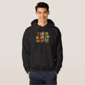 Groovy Retro Teach Love Inspire Teacher Back To Sc Hoodie (Voorkant volledig)
