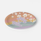 Groovy Retro Ten is een Vibe Regenboog Papieren Bo Bordje (Gekanteld)