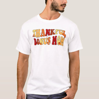 Groovy Retro Thankful Bonus Mam  Thanksgivi T-shirt