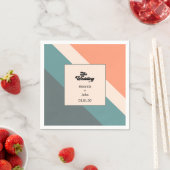 Groovy-Retro The Wedding Of Orange Dusty Blue  Servet (Insitu)