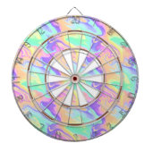 Groovy Retro Tie Dye Pastel Marble Swirl Dartbord (Voorkant)