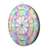 Groovy Retro Tie Dye Pastel Marble Swirl Dartbord (Voorkant Rechts)