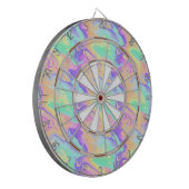 Groovy Retro Tie Dye Pastel Marble Swirl Dartbord (Voorkant Links)