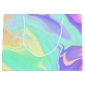 Groovy Retro Tie Dye Pastel Marble Swirl Groot Cadeauzakje (Voorkant)