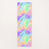 Groovy Retro Tie Dye Pastel Marble Swirl Yogamat (Voorkant)