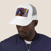 Groovy Retro Trucker Hat Pet (In situ)