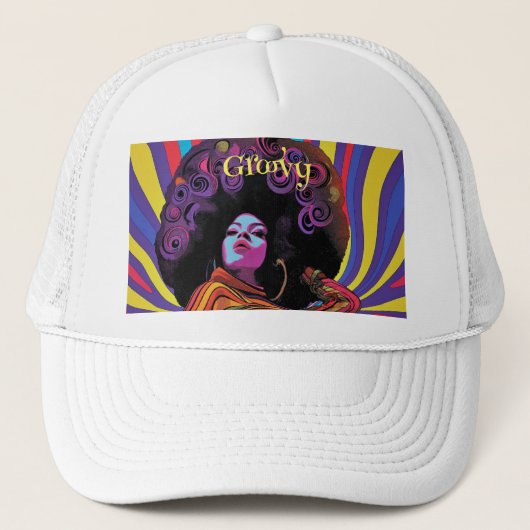 Groovy Retro Trucker Hat Pet (Voorkant)