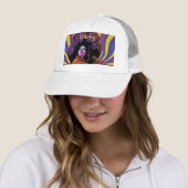 Groovy Retro Trucker Hat Pet (In situ)