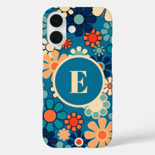 Groovy Retro Tuin Bloemstuk 60s 70s Persoonlijk iPhone 16 Hoesje