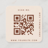 Groovy Retro Typografie 70s QR Code Wedding RSVP Informatiekaartje (Achterkant)