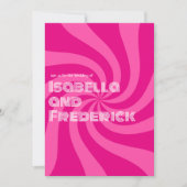 Groovy Retro Typografie Bruiloft Kaart (Voorkant)