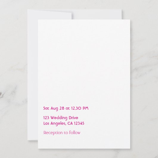 Groovy Retro Typografie Bruiloft Kaart (Achterkant)