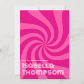 Groovy Retro Typografie Verjaardagsfeest Kaart (Voorkant)