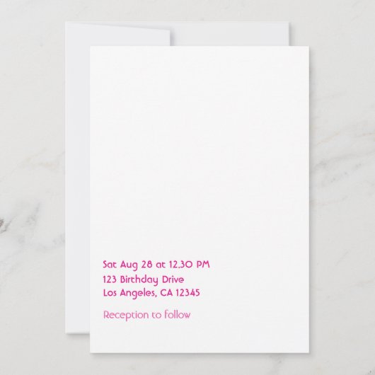 Groovy Retro Typografie Verjaardagsfeest Kaart (Achterkant)