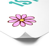 Groovy Retro Verjaardagsfeestje Welkomstbord Poster (Hoek)