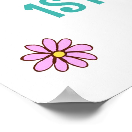 Groovy Retro Verjaardagsfeestje Welkomstbord Poster (Hoek)