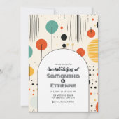 Groovy Retro Vibes bruiloft Kaart (Voorkant)