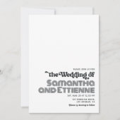 Groovy Retro Vibes bruiloft Kaart (Voorkant)