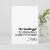 Groovy Retro Vibes bruiloft Kaart (Staand voorkant)