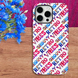 Groovy Retro Vibes Kleurrijke Hippie 70s-geïnspire iPhone 16 Pro Max Hoesje
