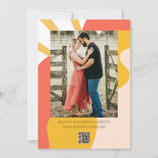 Groovy Retro Vibes Vintage Kaart (Achterkant)