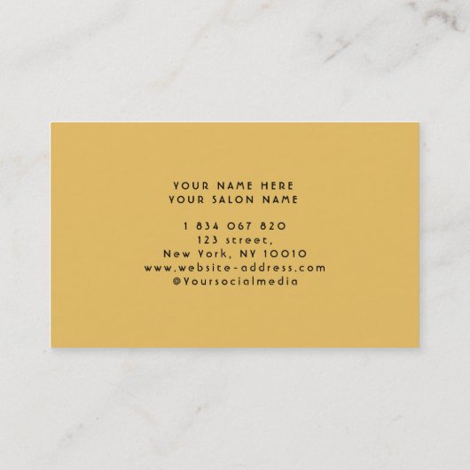 Groovy Retro vlechten Visitekaartje (Achterkant)