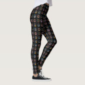 Groovy Retro vredessignalen op zwarte Leggings (Rechts)