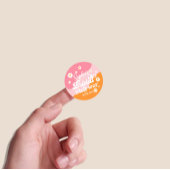 Groovy Retro Vrijgezellenfeest Hippie Favor Ronde Sticker