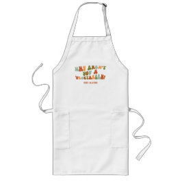 Groovy Retro Waarom ben je geen vegetariër? Lang Schort