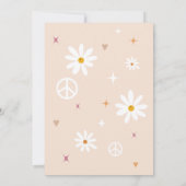 Groovy retro waterverf baby shower uitnodiging (Achterkant)