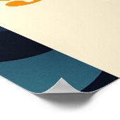 Groovy Retro Wavy Vrijgezellenfeest Welkomstbord Poster (Hoek)