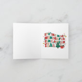 groovy retro xmas -Kerstkaart Kaart (Binnen)