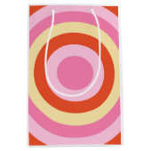 Groovy Retro  Zeventiger Cirkel Medium Cadeauzakje (Voorkant)