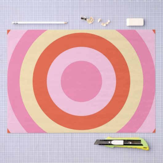 Groovy Retro  Zeventiger Cirkel Tissuepapier (Craft)