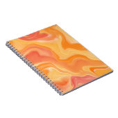 Groovy retro-zirls - verbrand sinaasappel, geel, k notitieboek (Rechterzijde)