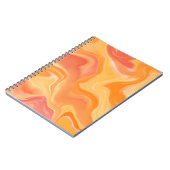 Groovy retro-zirls - verbrand sinaasappel, geel, k notitieboek (Linkerzijde)