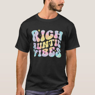 Groovy rijke tante vibes tante beste tante vrouwen t-shirt