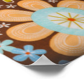 Groovy Ritme: Vinylplaat & Retro Wekker Ar Poster (Hoek)