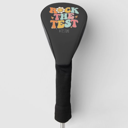 Groovy Rock De Test Motivatie Testdag Golfheadcover (Voorkant)