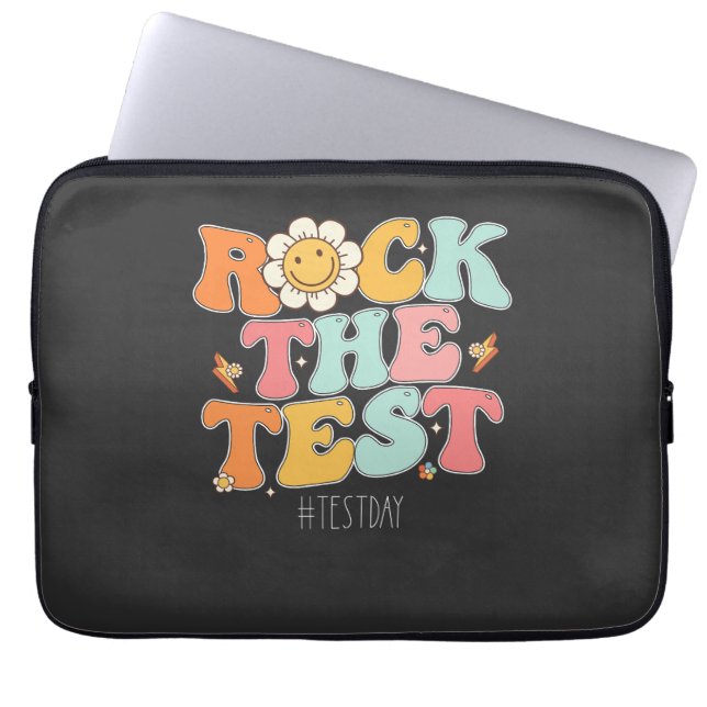 Groovy Rock De Test Motivatie Testdag Laptop Sleeve (Voorkant)