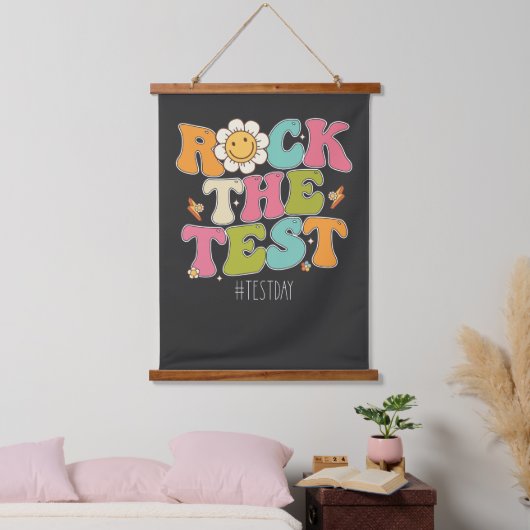 Groovy Rock over de Motivatie testdag Hangend Wandkleed (Slaapkamer)