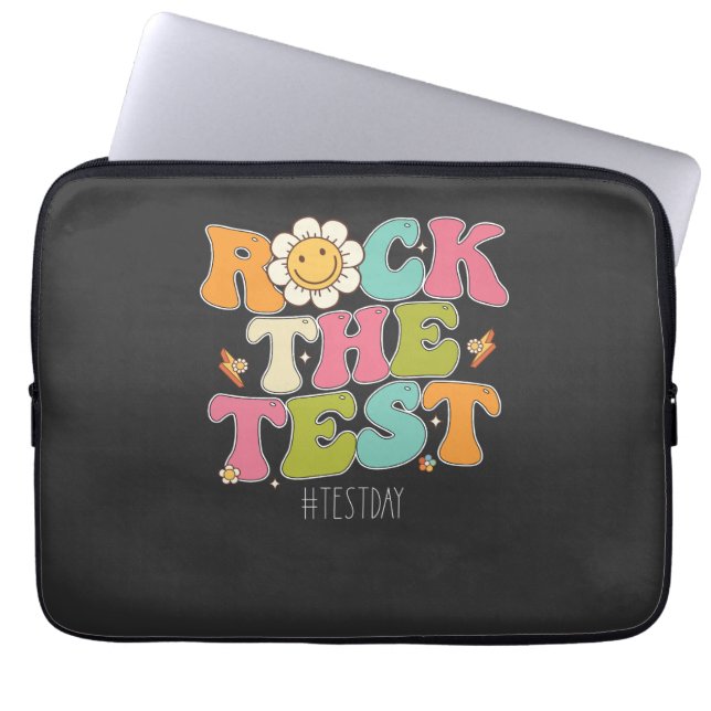 Groovy Rock over de Motivatie testdag Laptop Sleeve (Voorkant)