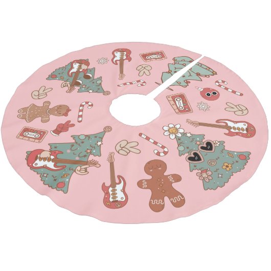 Groovy Rock rond de kerstboom Kerstboom Rok (Gekanteld)