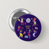 Groovy Roller Disco Paarse Feest Millennial Retro Ronde Button 5,7 Cm (Voorkant /achterkant)