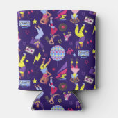 Groovy Roller Disco Paarse Party Millennial Retro Blikjeskoeler (Achterkant)