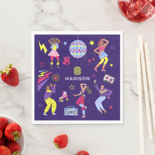 Groovy Roller Disco Party Retro 80s Disco bal Servet