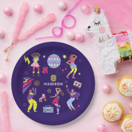 Groovy Roller Disco Party Retro 80s Discoball Papieren Bordje