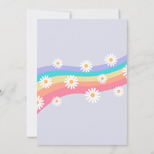 Groovy Roller Schaats Retro Birthday Invitations Kaart (Achterkant)